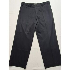 Dockers men's black iron free khaki flat front pants 38x29 classic fit straight